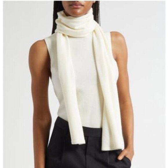 NEW STAUD Canal Knit Top Ivory with Scart Wool Quiet Lux Causal - Picture 3 of 9